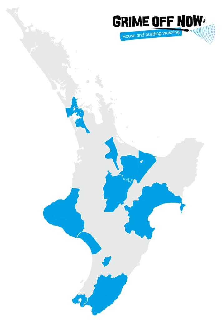 North Island map of franchise locations