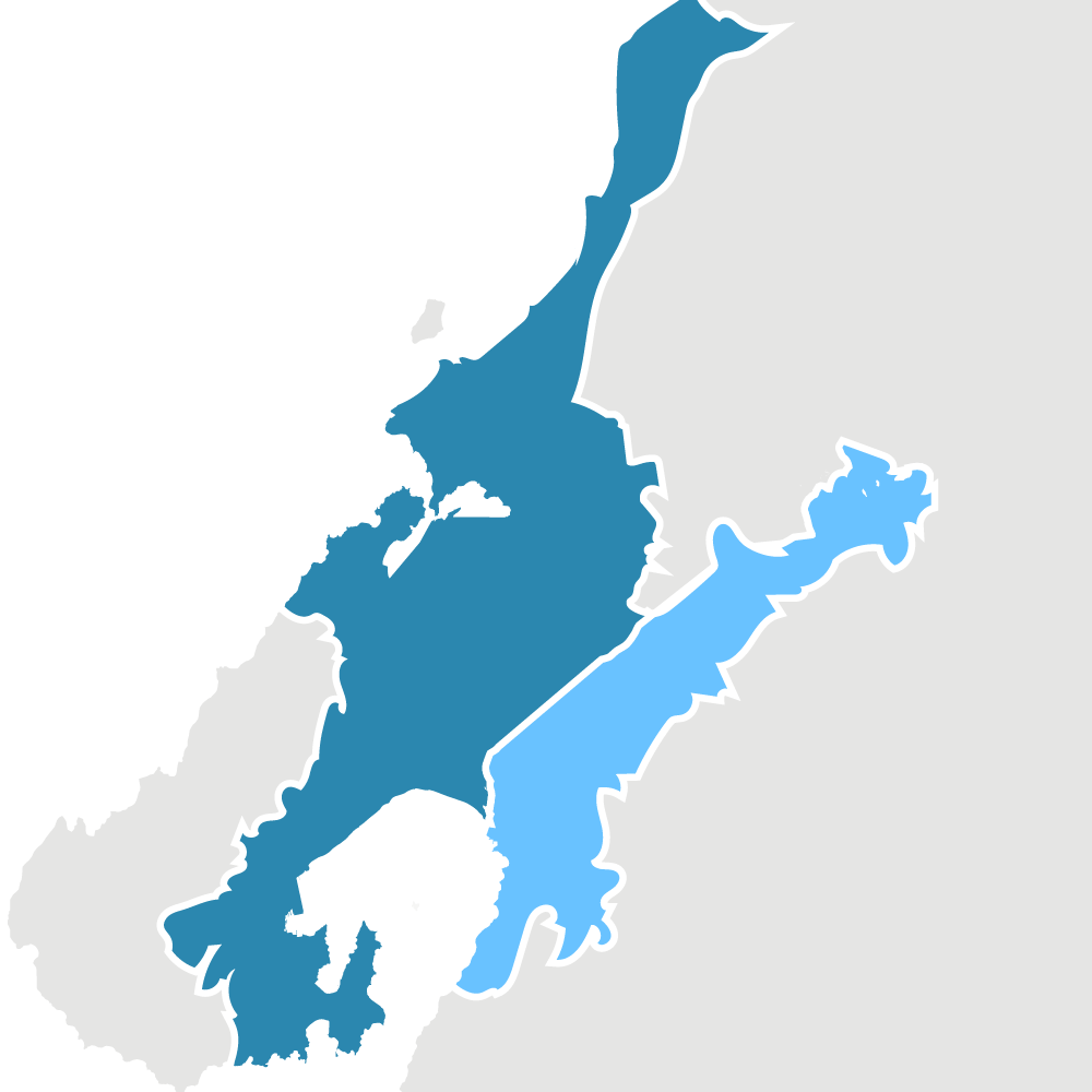 Map of Wellington franchise territories